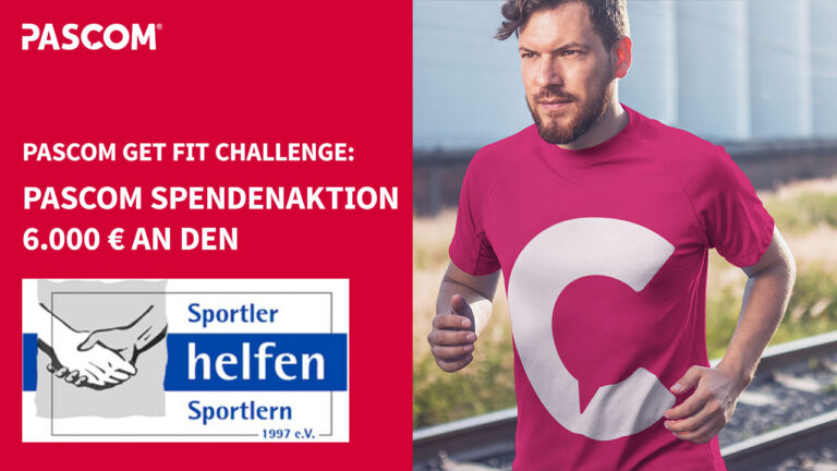 PASCOM Get Fit Challenge, 6.000 € Spende an den Sportler helfen Sportlern Verein