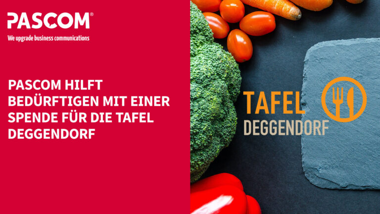 PASCOM hilft Bedürftigen mit einer Spende für die Tafel Deggendorf