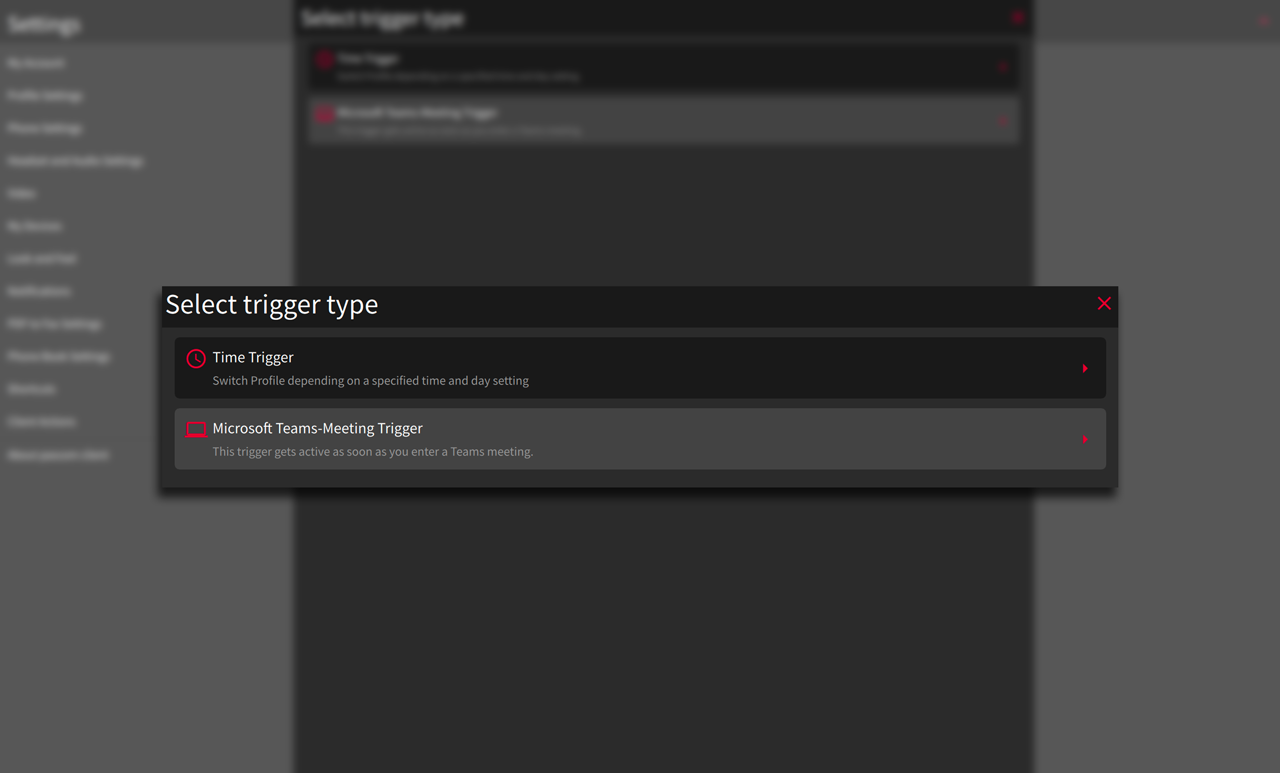 Image - Add custom PASCOM MS Teams Meeting profile trigger