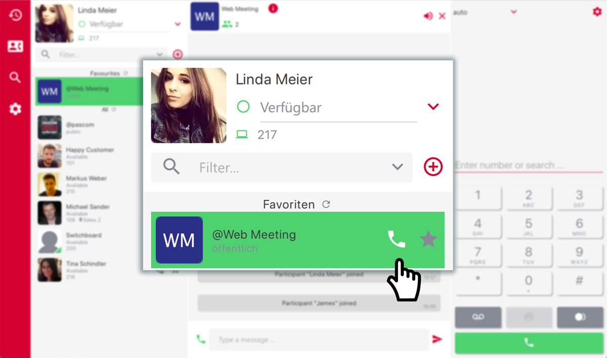 PASCOM Webmeeting starten