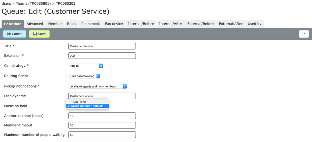 Add Music on Hold to a Call Queue - PASCOM PBX
